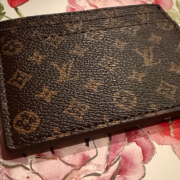 Fashion designer Brown classic Monogram Card Holder/Money Holder - Picture 3 of 8